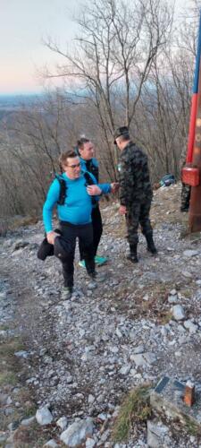 Sabotin. Prihod Sama Turela, župana MONG in Aleša Markočiča, direktorja uprave MONG.